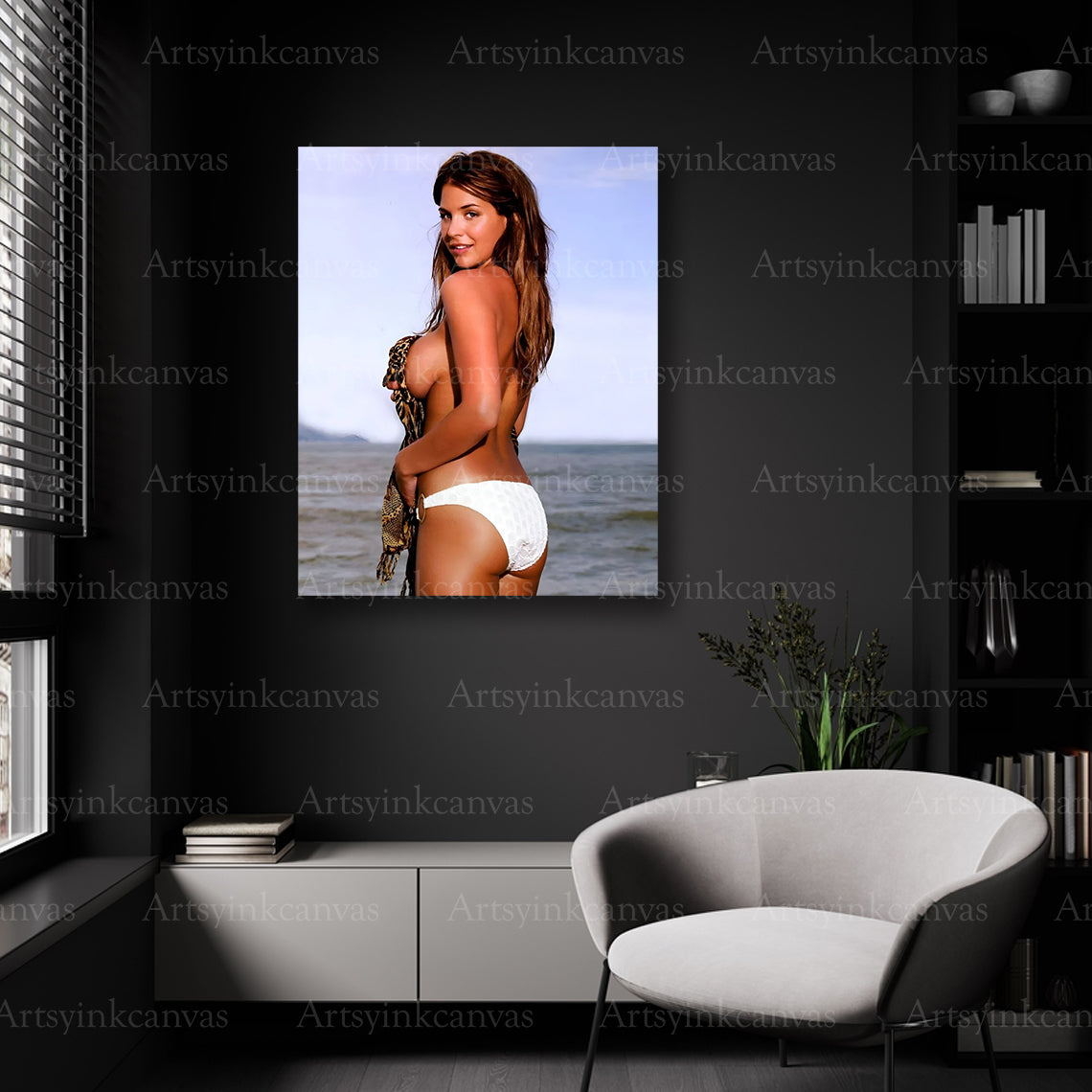 Gemma Atkinson Contemporary Portrait Canvas Wall Art