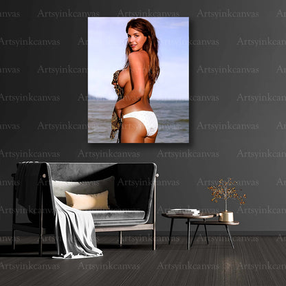 Gemma Atkinson Contemporary Portrait Canvas Wall Art