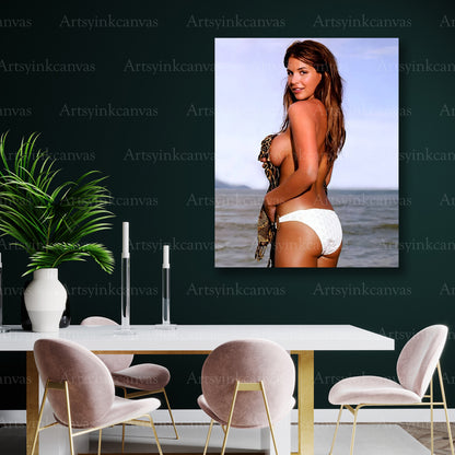 Gemma Atkinson Contemporary Portrait Canvas Wall Art
