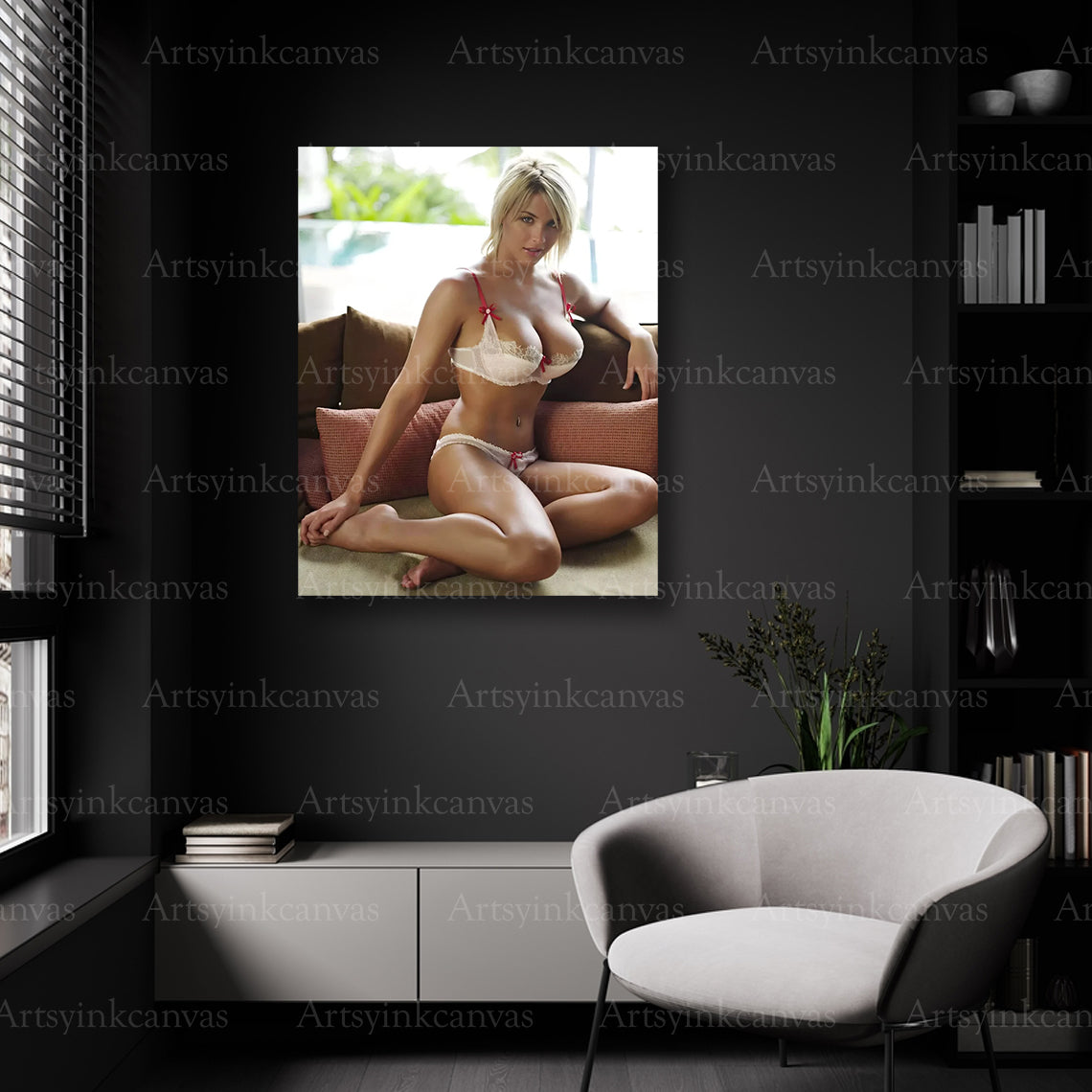 Gemma Atkinson Elegant Portrait Canvas Wall Art