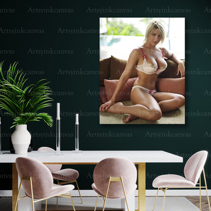 Gemma Atkinson Elegant Portrait Canvas Wall Art