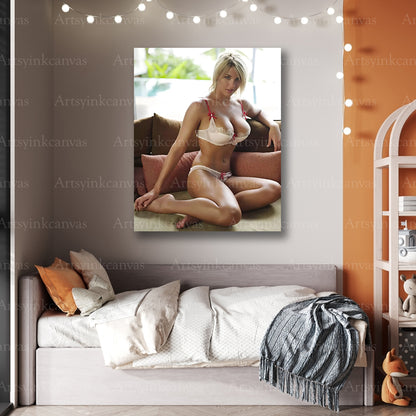 Gemma Atkinson Elegant Portrait Canvas Wall Art