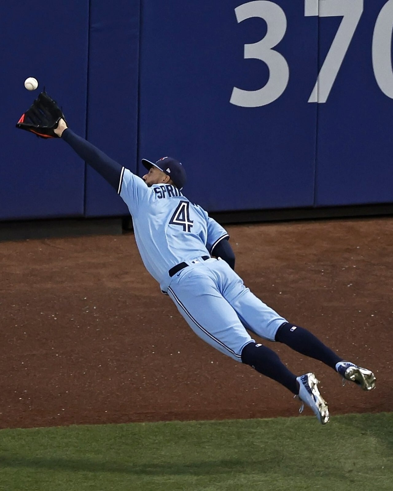 George Springer diving catch canvas wall art