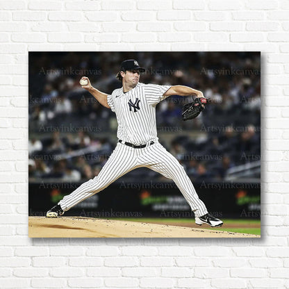Gerrit Cole Yankees pitching canvas print