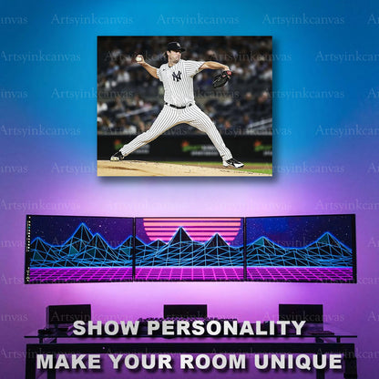 Gerrit Cole baseball pitching artwork