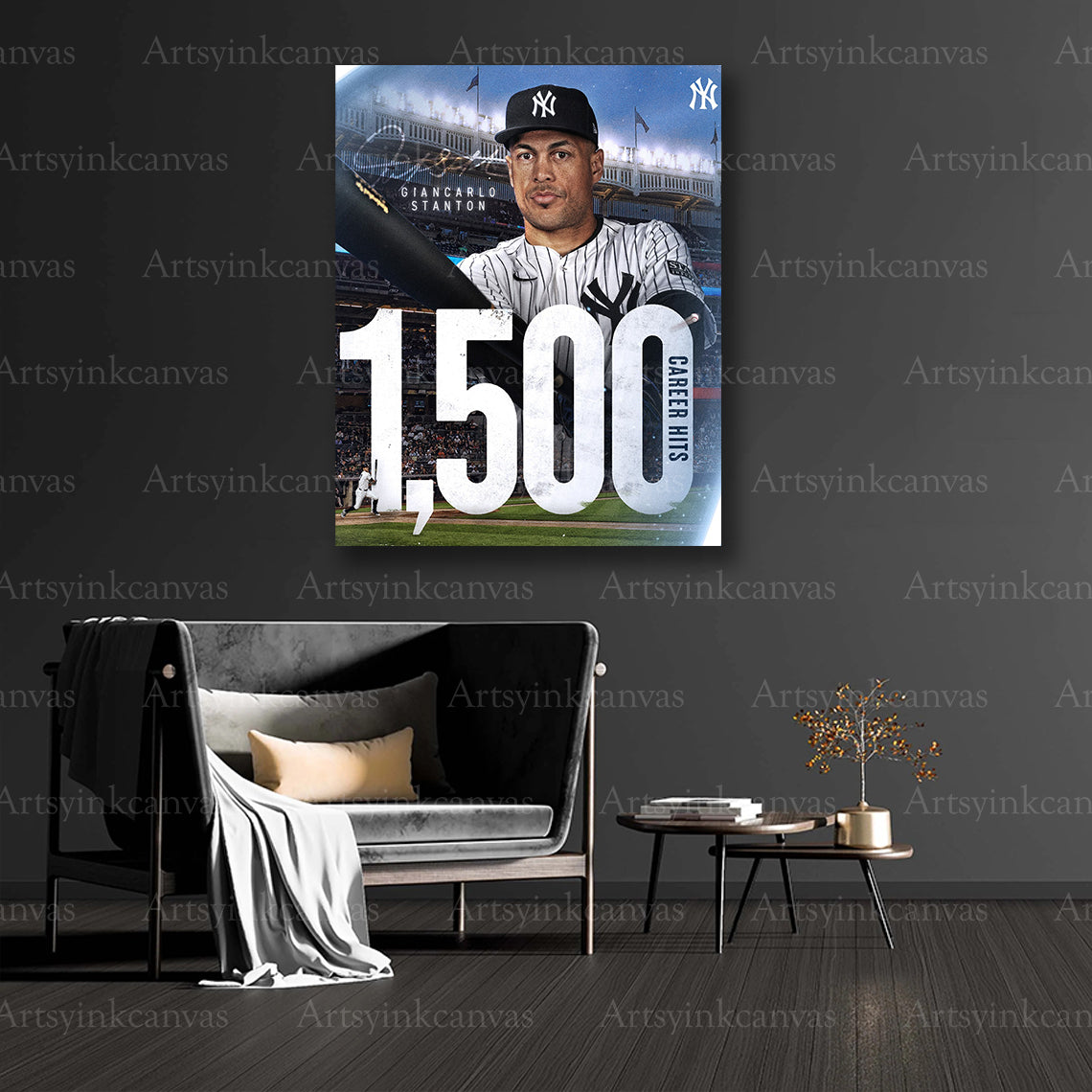 Giancarlo Stanton collector baseball canvas