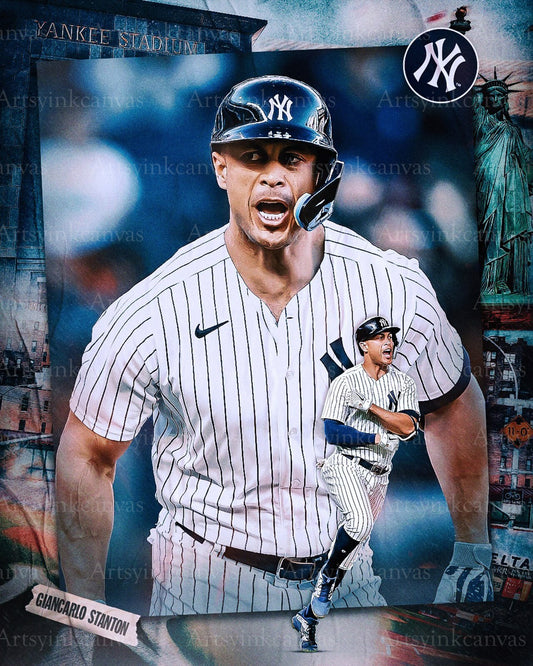 Giancarlo Stanton New York Yankees player canvas wall art
