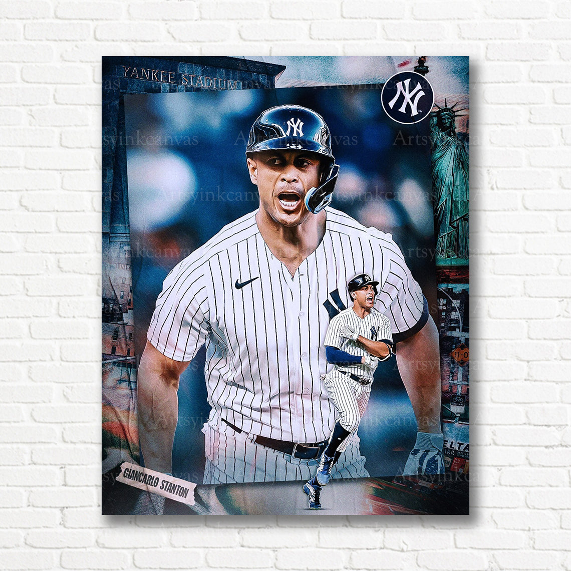 Giancarlo Stanton Yankees canvas print