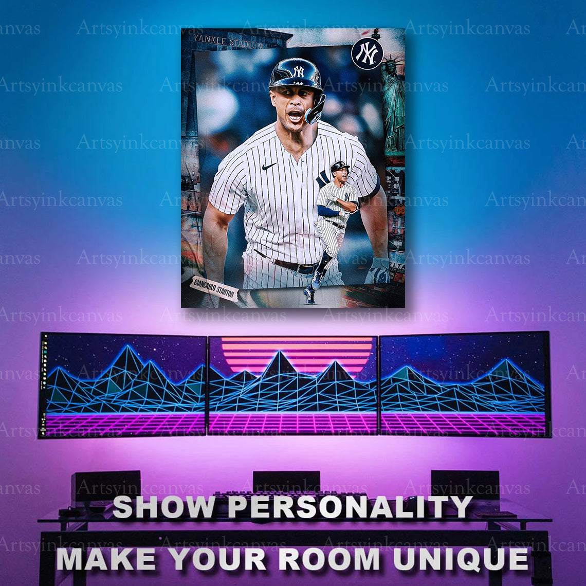 Giancarlo Stanton baseball player artwork