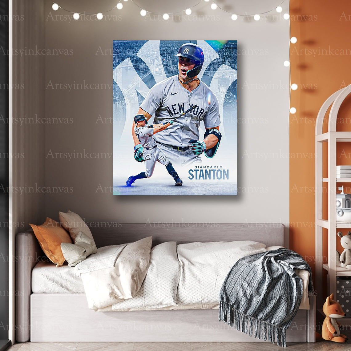 Premium Giancarlo Stanton Yankees collage canvas art