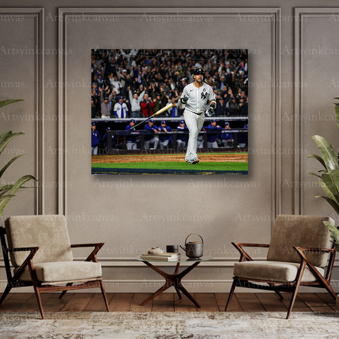 Gleyber Torres collector baseball canvas