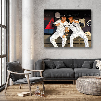 New York Yankees Gleyber Torres and Juan Soto wall decor