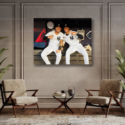 Yankees dugout collector baseball canvas