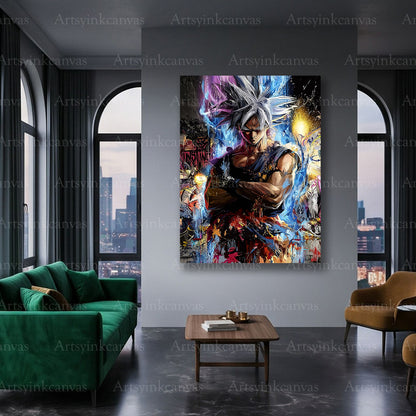 Goku Ultra Instinct anime canvas art