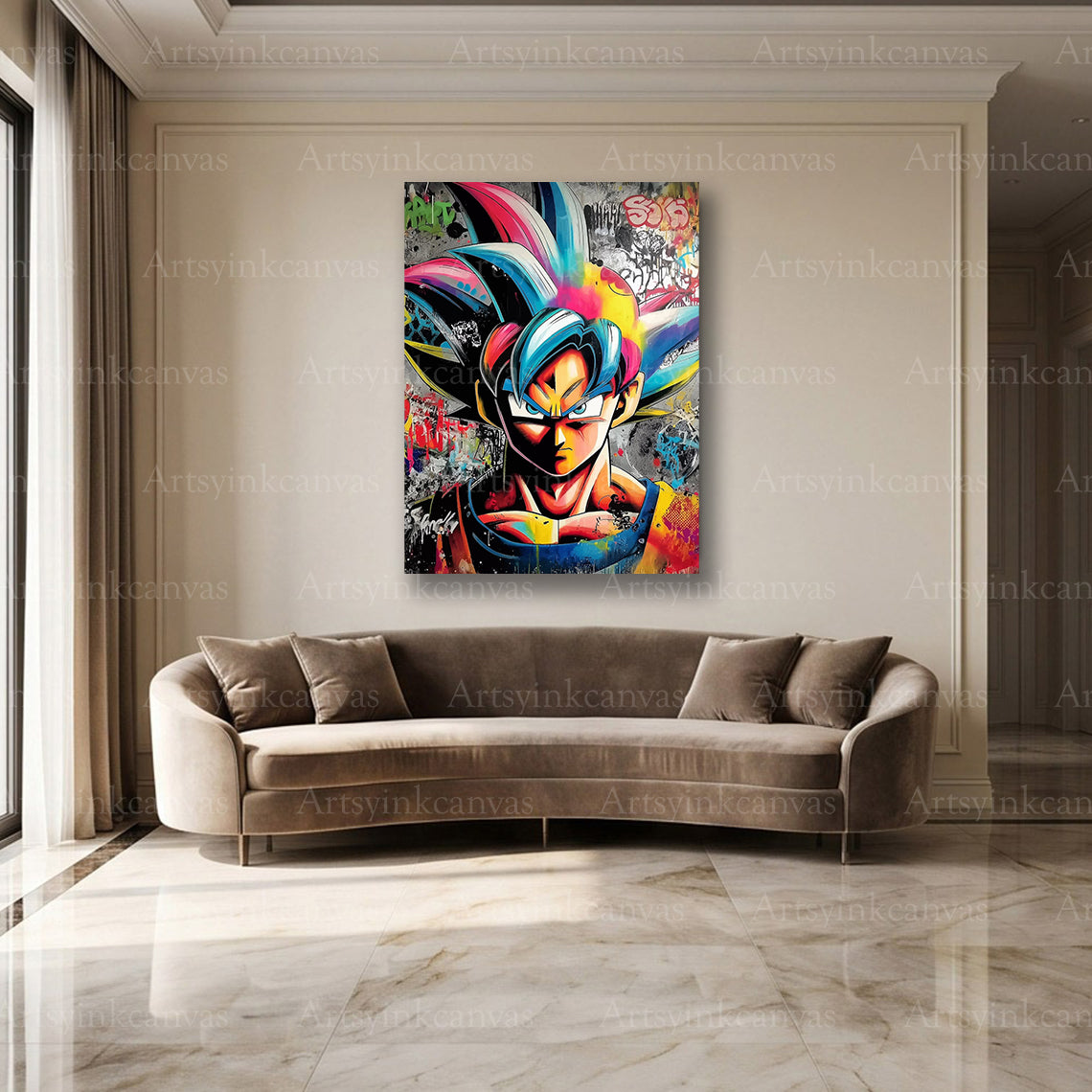 Goku Dragon Ball street art wall decor