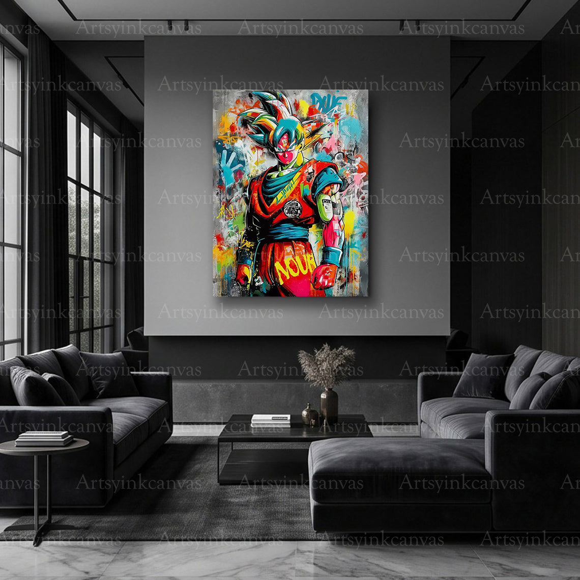 Goku urban graffiti character artwork