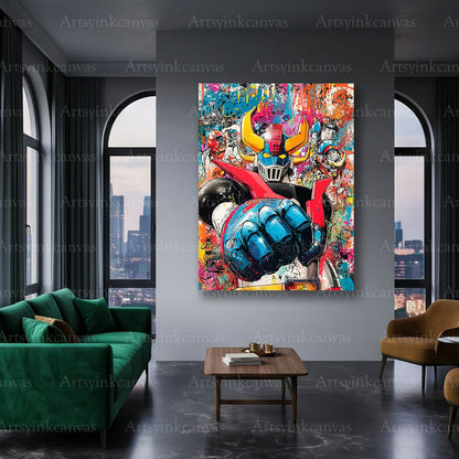 Goldorak Japanese anime canvas art