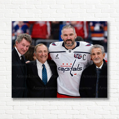 Alex Ovechkin 895 goals celebration canvas print