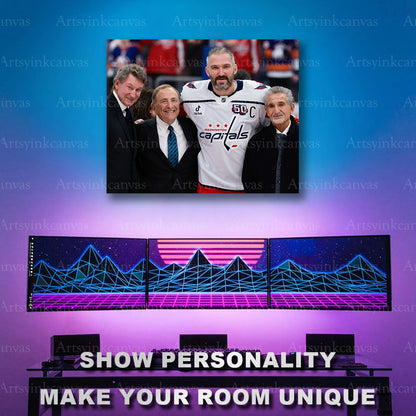 Wayne Gretzky Gary Bettman Ted Leonsis artwork