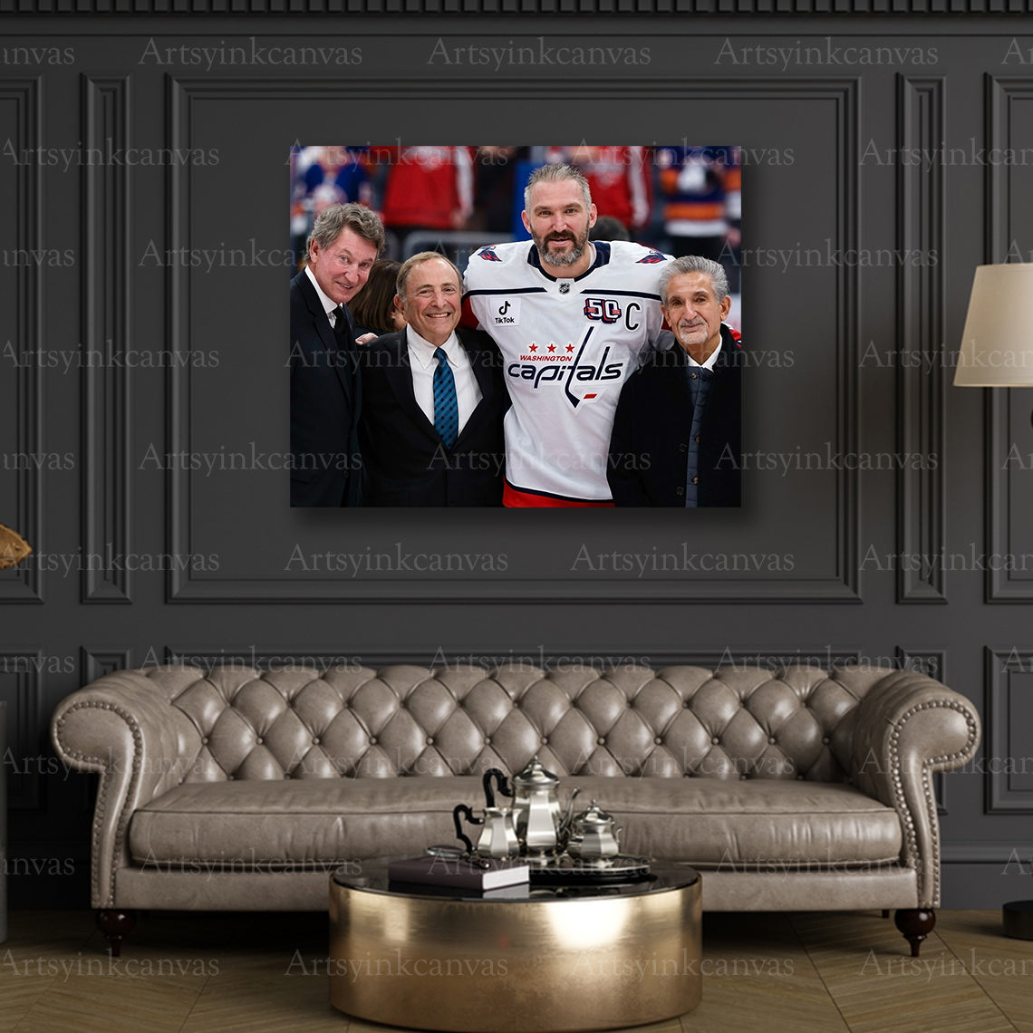 Premium Ovechkin 895 goals hockey canvas print