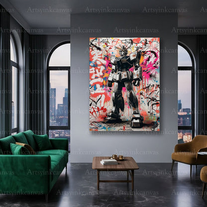 Gundam robot wall art for anime and mecha collectors