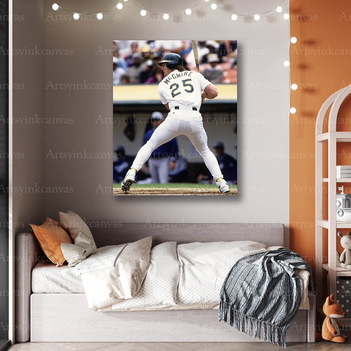 Mark McGwire At Bat Oakland Athletics Canvas Wall Art
