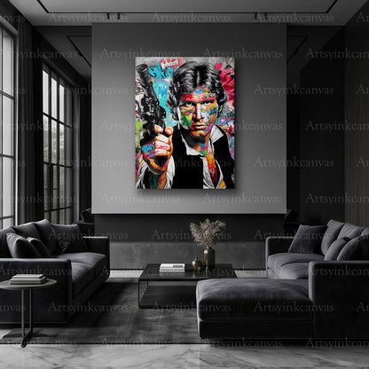 Han Solo cinematic graffiti character artwork