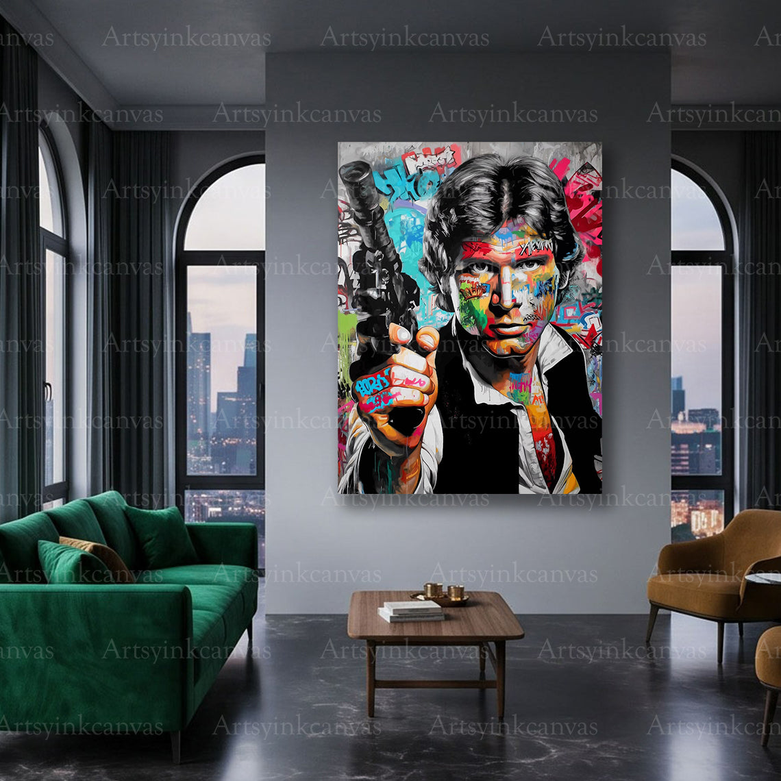 Star Wars Han Solo urban canvas wall art