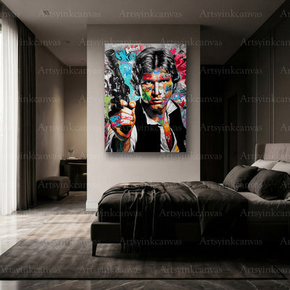 Premium Han Solo rebel graffiti wall art