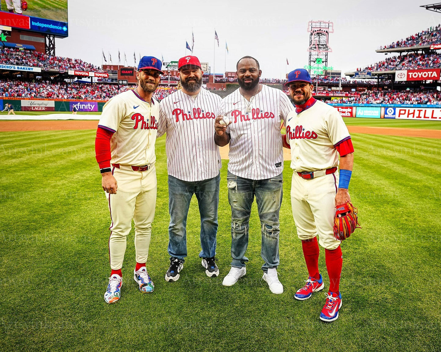 Bryce Harper Jason Kelce Fletcher Cox Kyle Schwarber canvas wall art