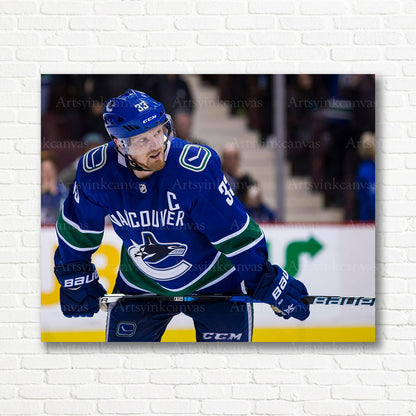 Henrik Sedin Vancouver Canucks action canvas print