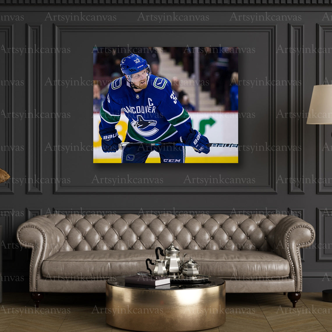 Premium Henrik Sedin Canucks canvas print