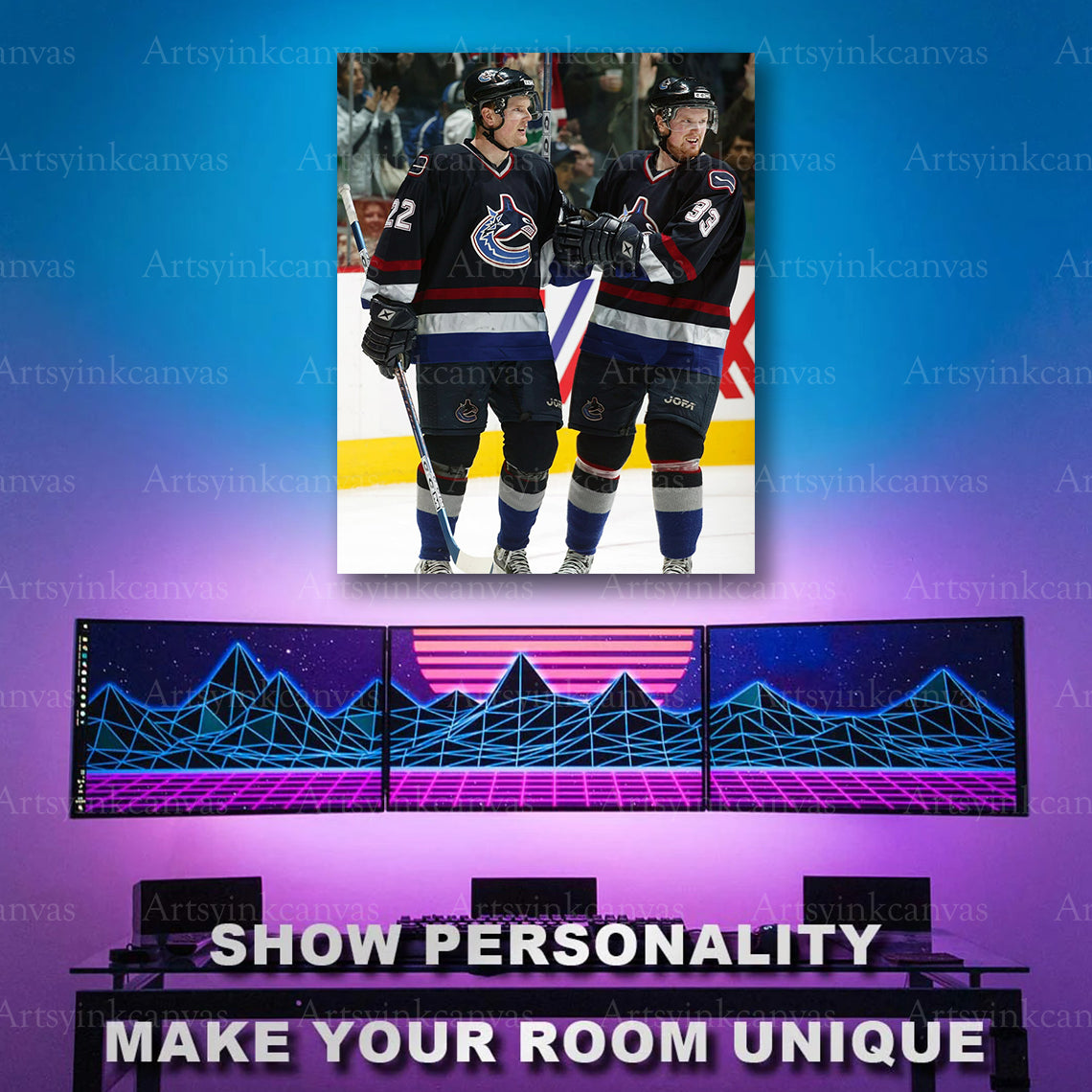 Henrik and Daniel Sedin rookie artwork
