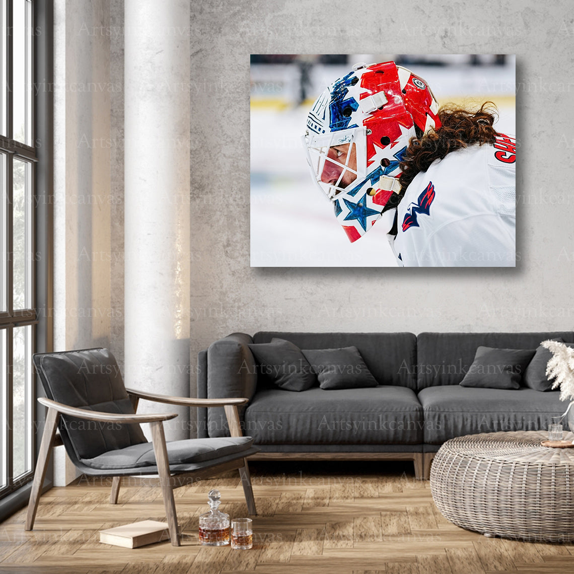 Washington Capitals goalie wall decor
