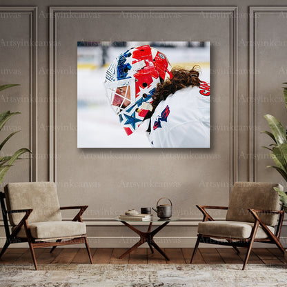 Hunter Shepard collector hockey canvas art