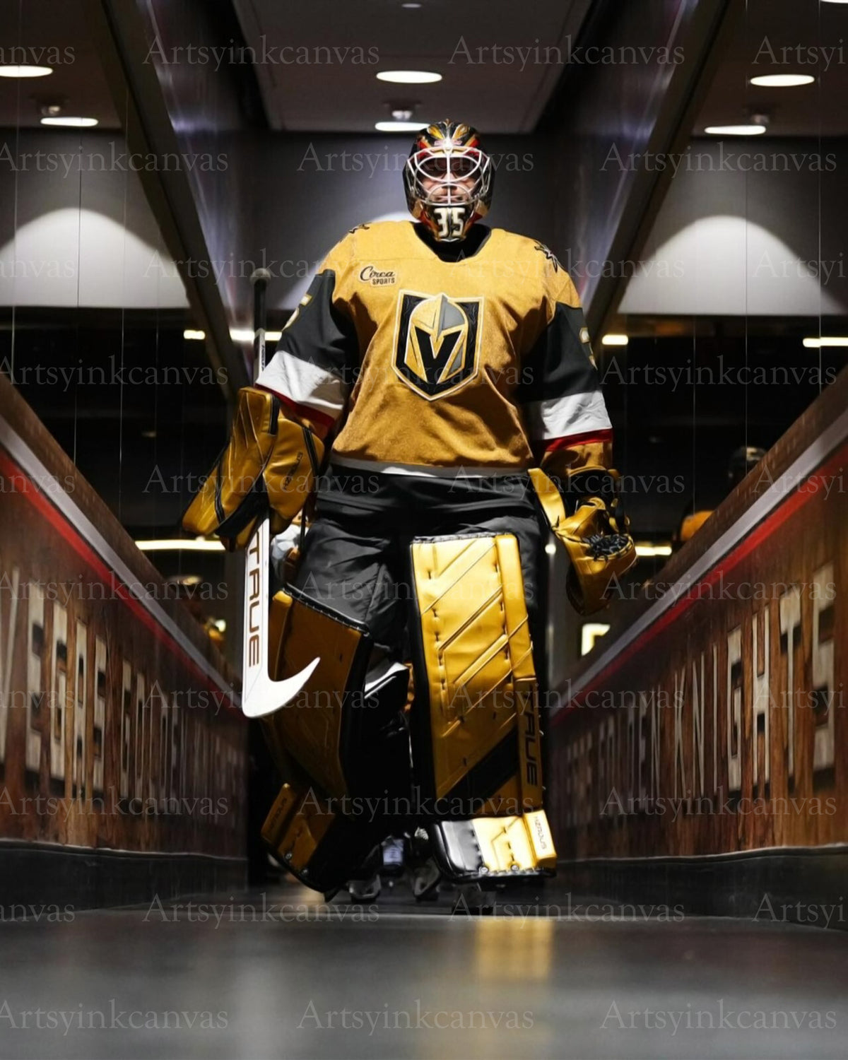 Ilya Samsonov tunnel walk Vegas Golden Knights canvas wall art