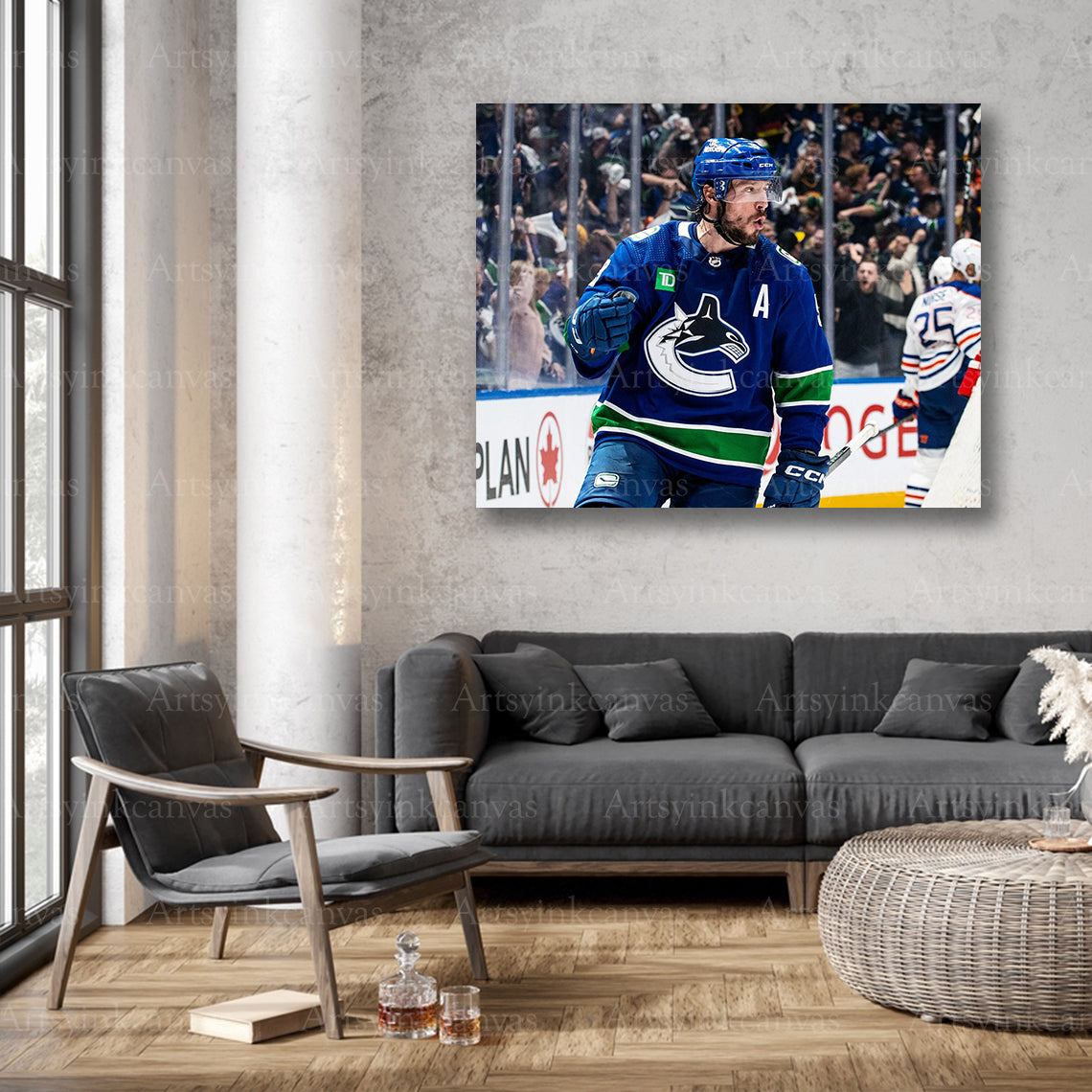 Vancouver Canucks playoff wall decor
