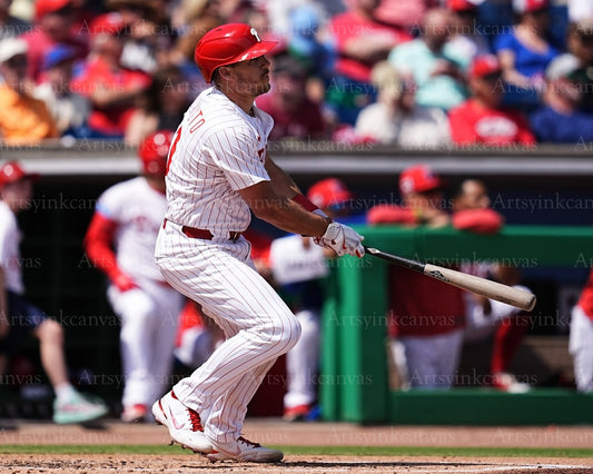 J.T. Realmuto swinging canvas wall art