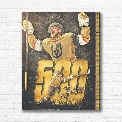 Jack Eichel Vegas Golden Knights milestone canvas print