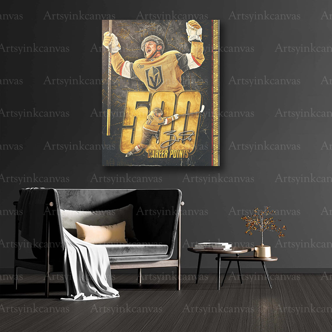 Jack Eichel collector hockey canvas art