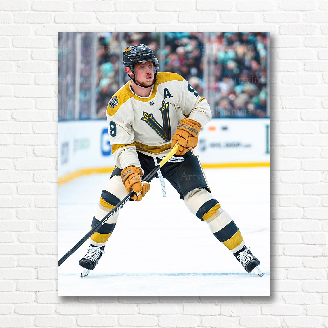 Jack Eichel stickhandling canvas print