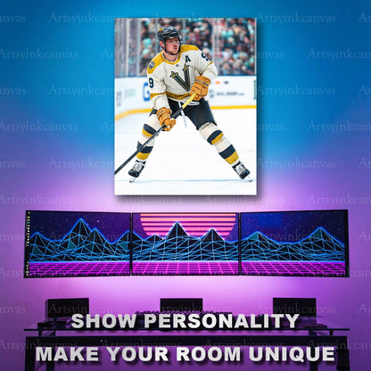 Vegas Golden Knights Jack Eichel action artwork