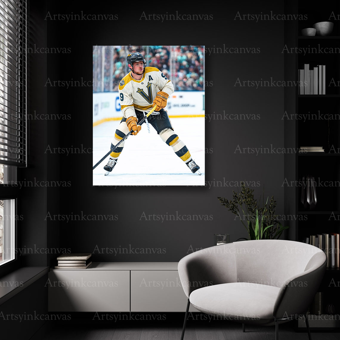 Jack Eichel skating wall decor