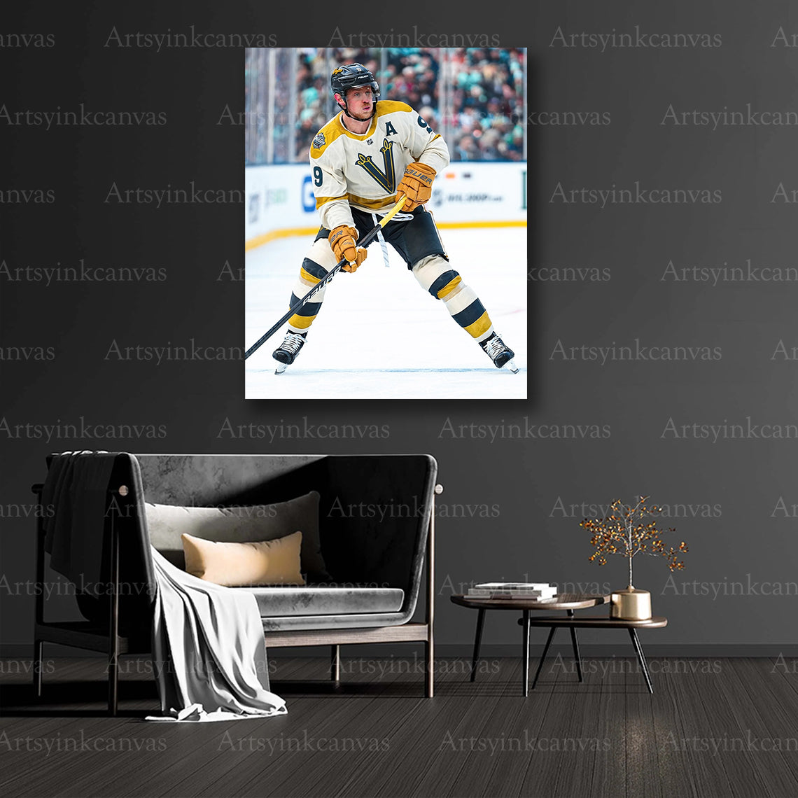 Golden Knights collector hockey canvas art