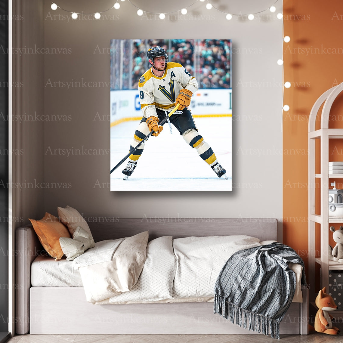 Premium Jack Eichel action canvas print