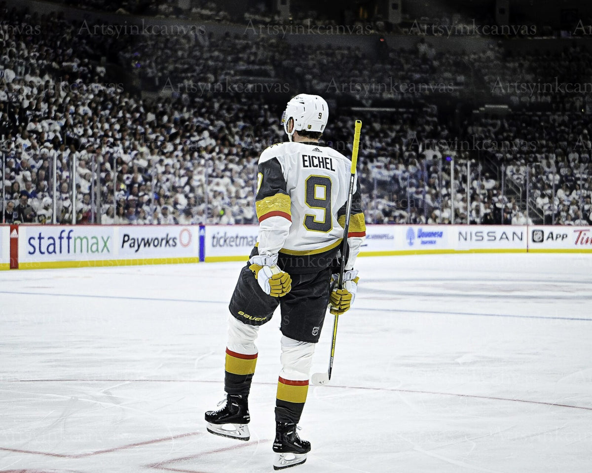 Jack Eichel goal celebration Vegas Golden Knights canvas wall art
