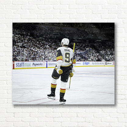Jack Eichel Vegas Golden Knights celebration canvas print