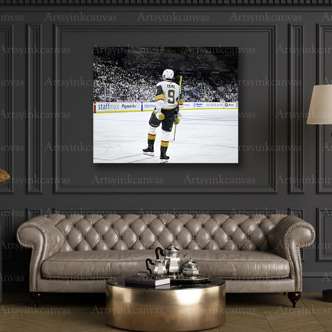 Premium Jack Eichel goal celebration canvas print