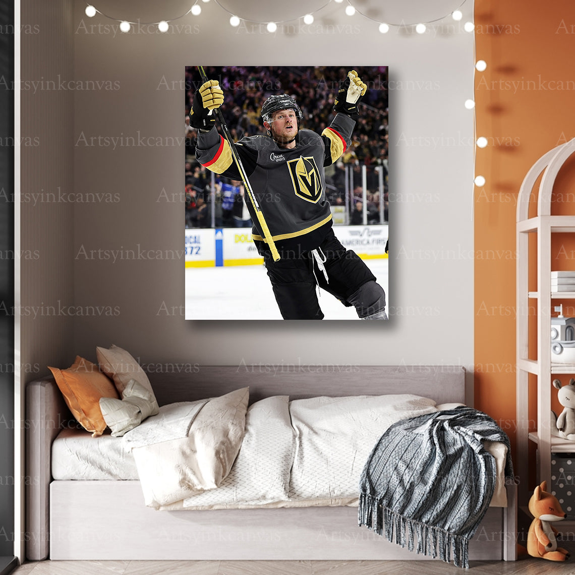 Premium Jack Eichel goal celebration canvas print