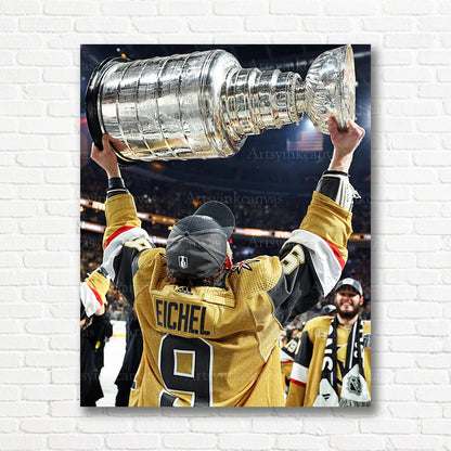 Jack Eichel Vegas Golden Knights Stanley Cup canvas print